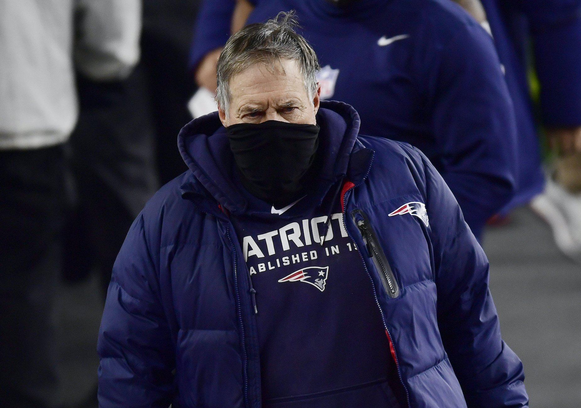New England Patriots head coach Bill Belichick during the 2020 NFL season.