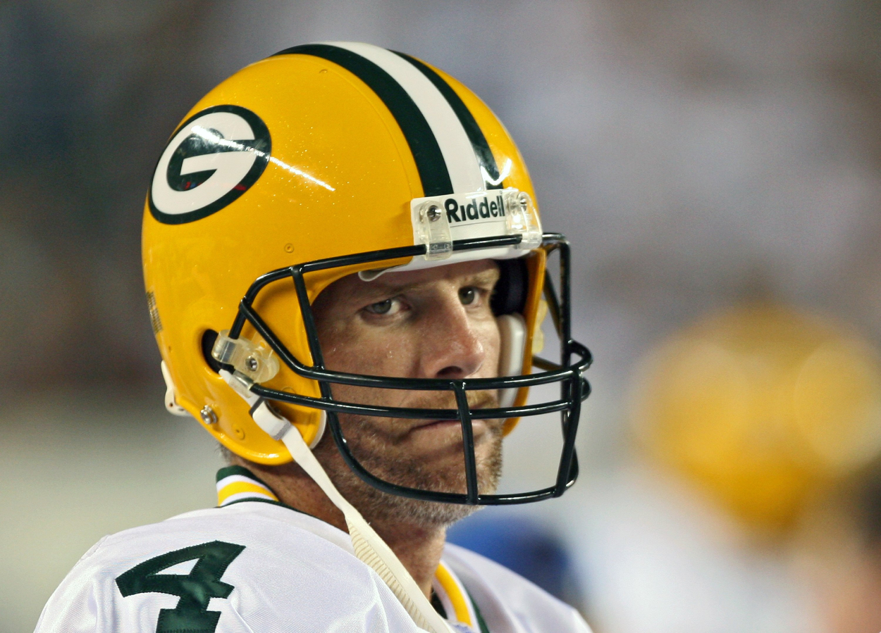 Former Green Bay Packers quarterback Brett Favre against the Eagles.