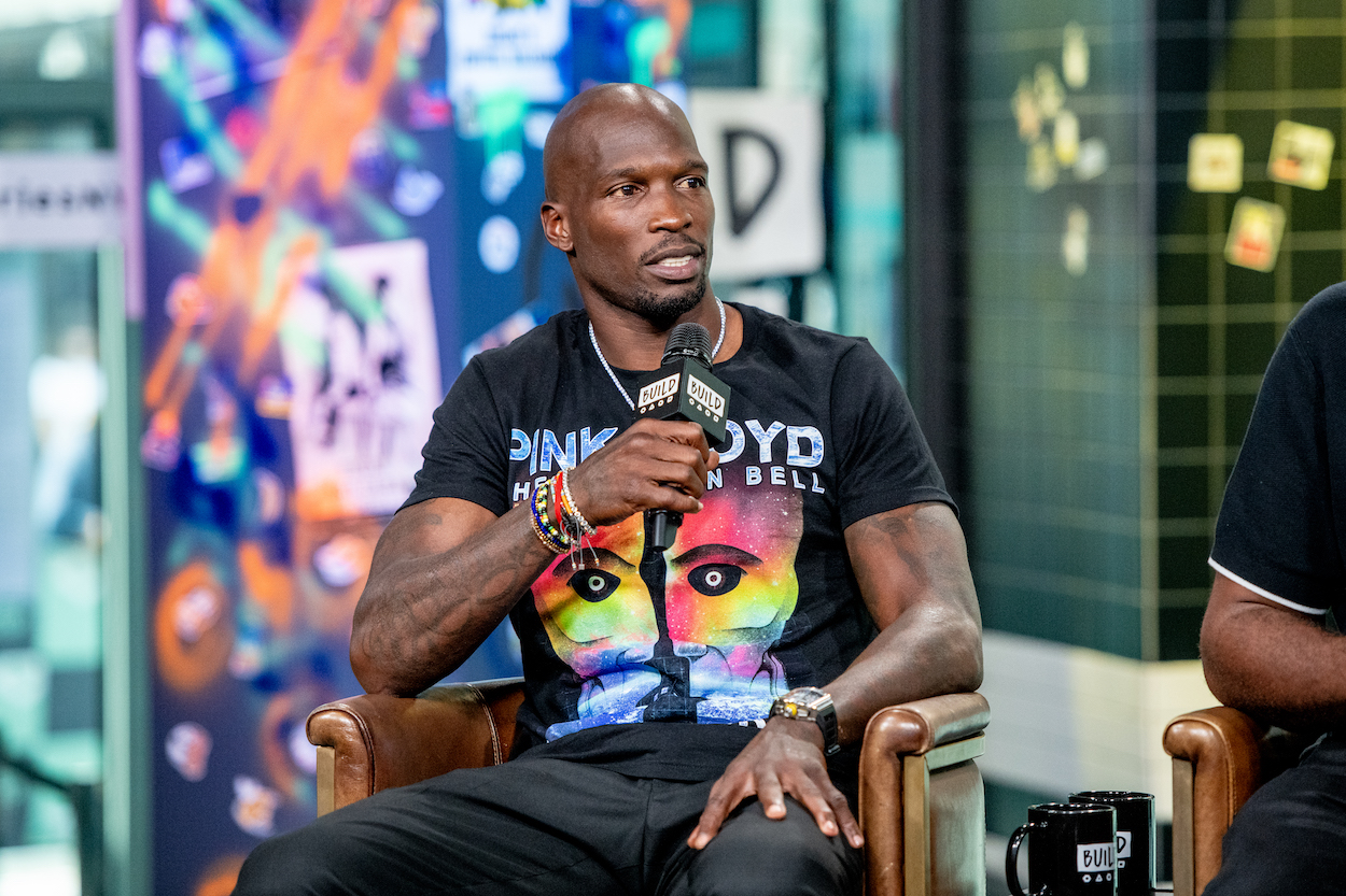 NFL Star Chad Johnson discusses "Warriors of Liberty City" with the Build Series at Build Studio on September 4, 2018 in New York City.