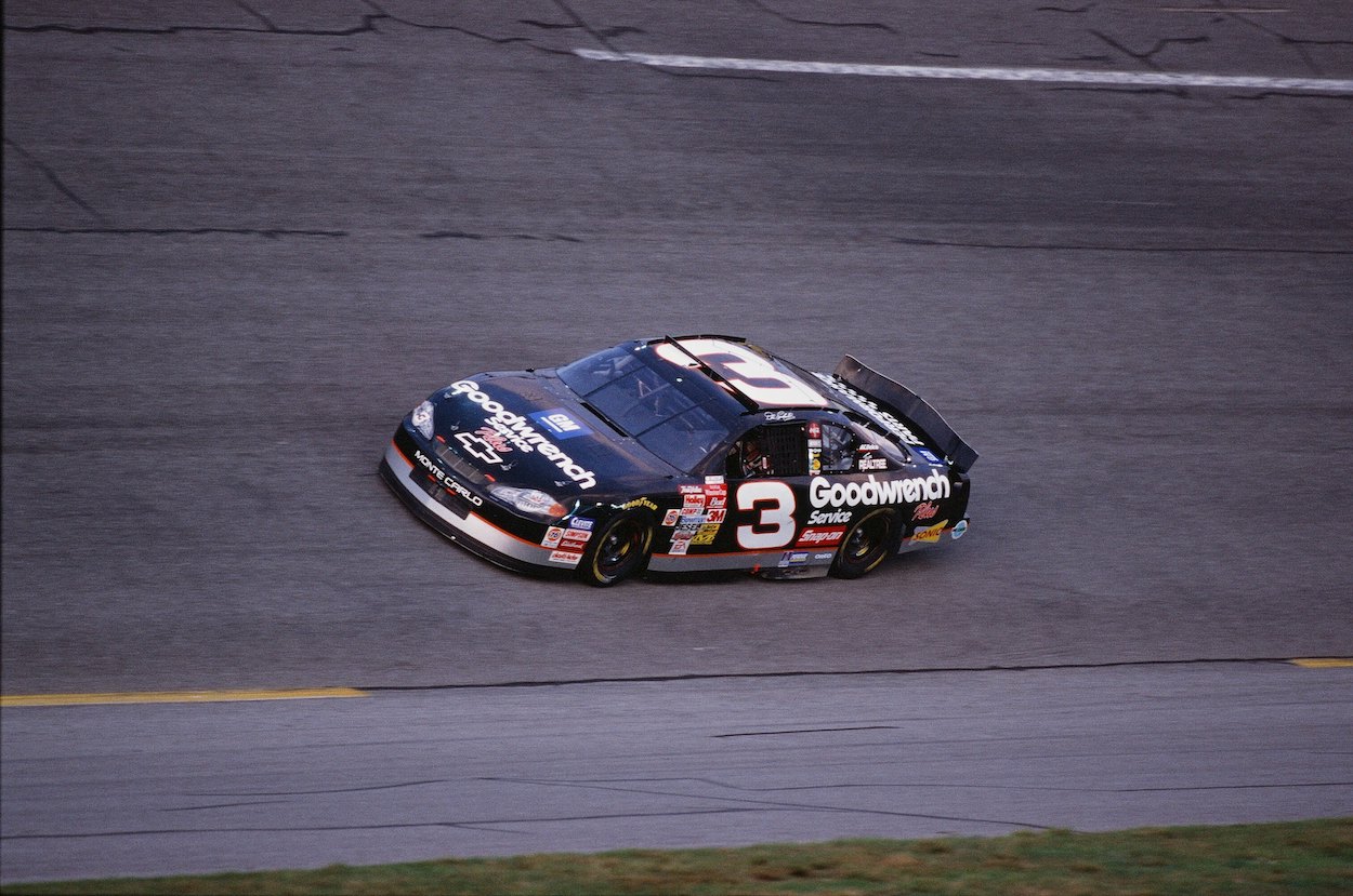 Dale Earnhardt in practice before 2001 Daytona 500