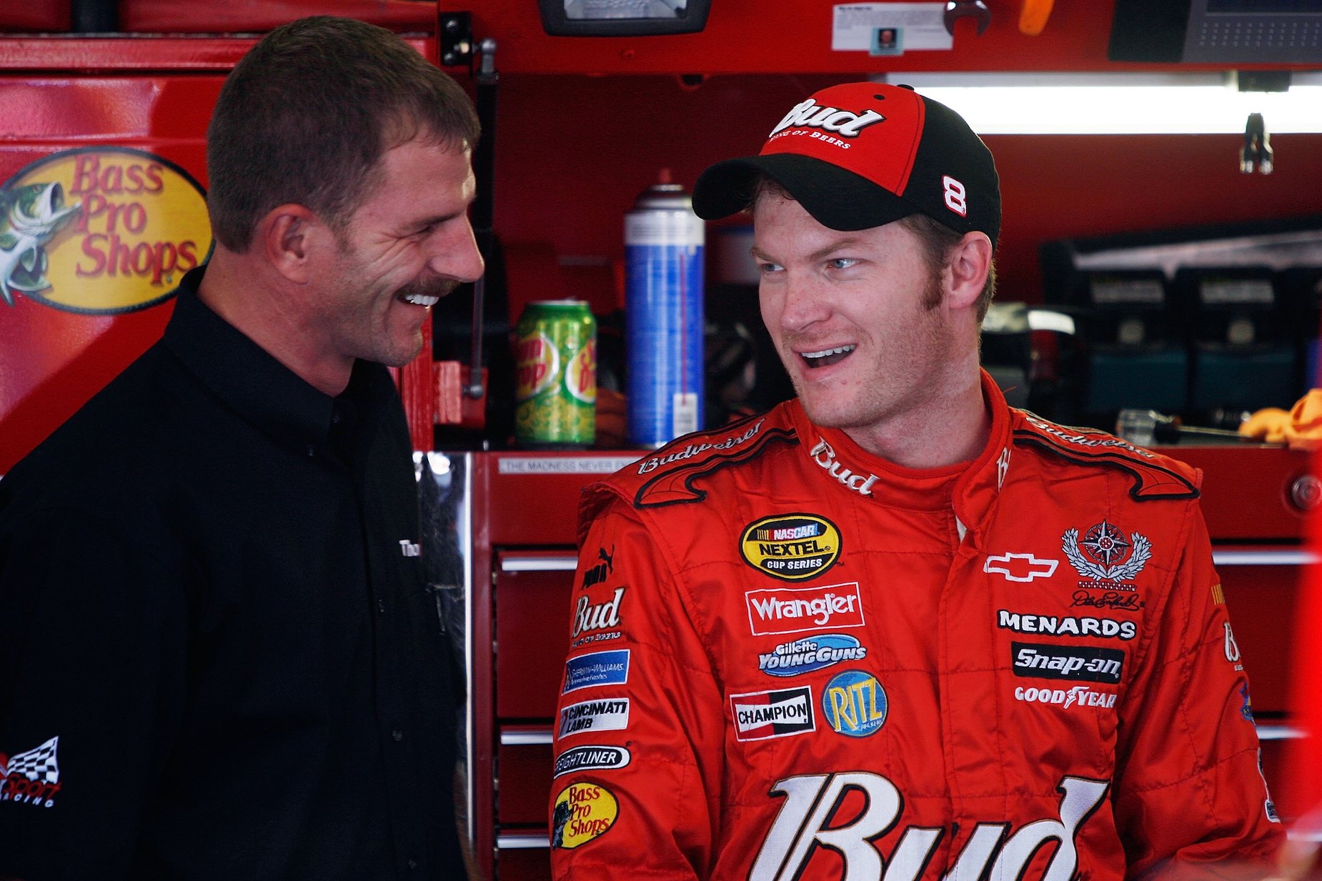 Brothers Kerry Earnhardt and Dale Earnhardt Jr.