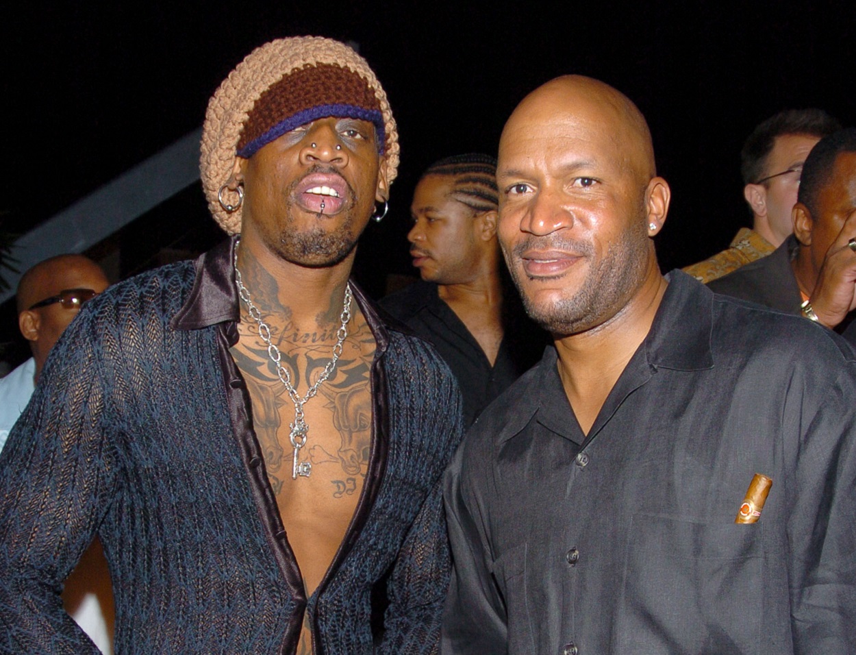 Dennis Rodman and Ron Harper at the Michael Jordan Celebrity Invitational in 2005