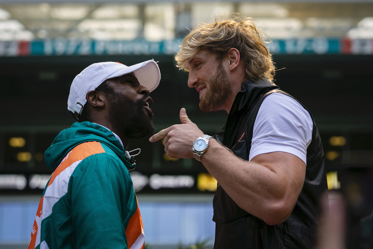 Floyd Mayweather and Logan Paul face off in pre-fight press conference