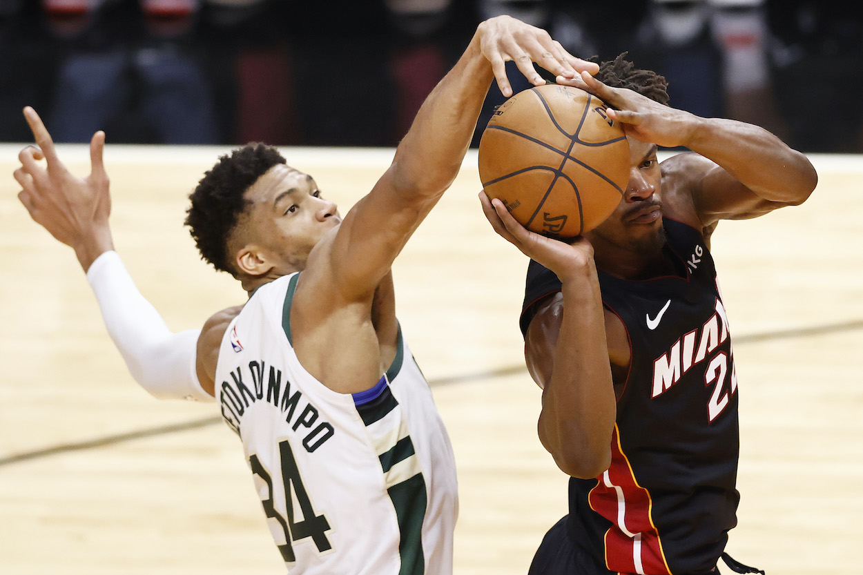 Giannis Antetokounmpo and Jimmy Butler