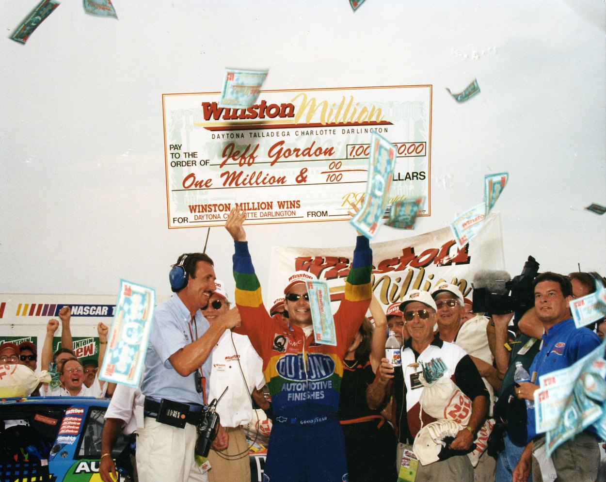 Jeff Gordon earned a historic $1 million payday at Darlington in 1997 thanks to one of the most famous blocks in NASCAR history.
