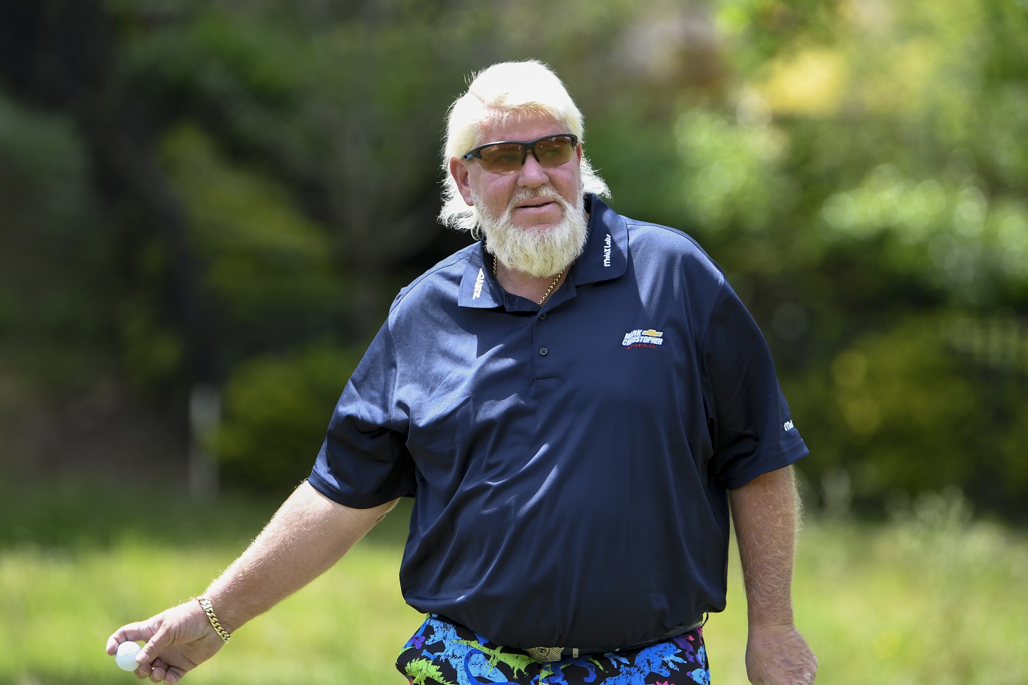 John Daly finishes a round Mitsubishi Electric Classic at TPC Sugarloaf on May 14, 2021 in Duluth, Georgia.