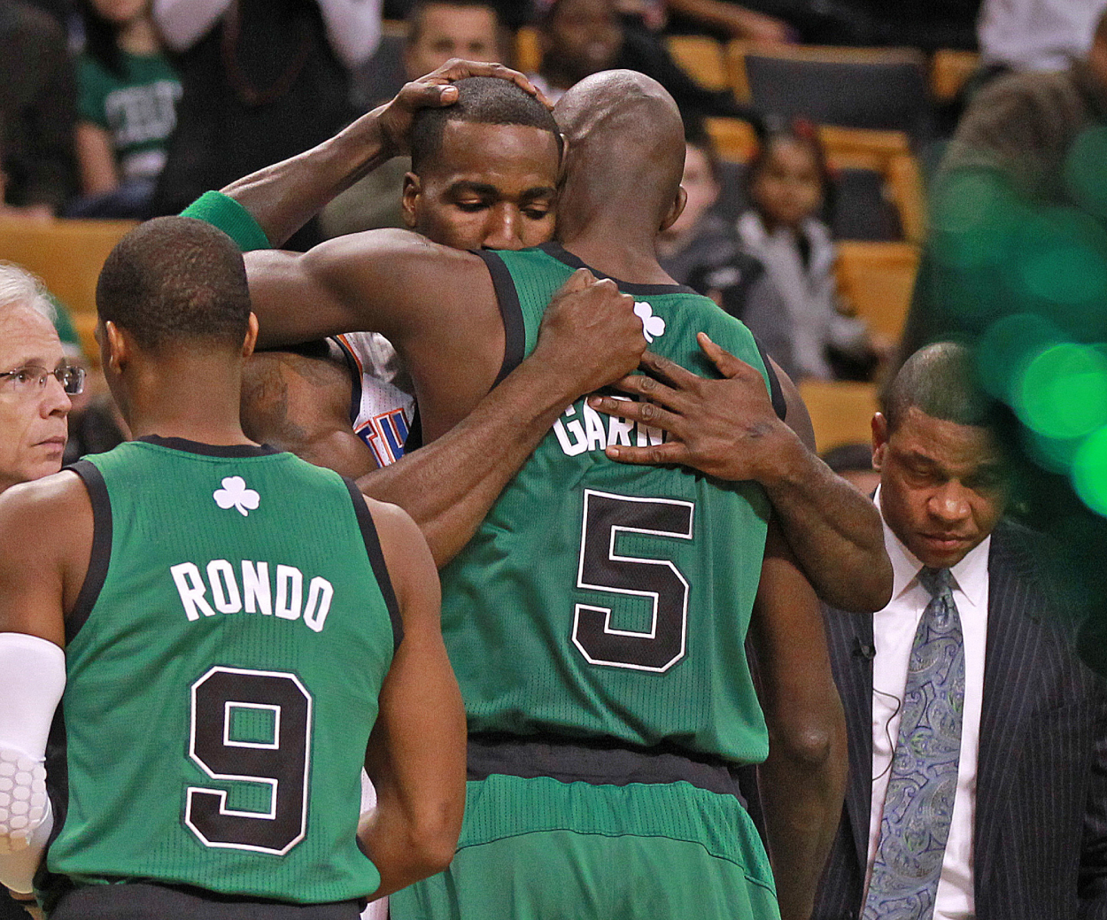 Kendrick Perkins and Kevin Garnett are close.