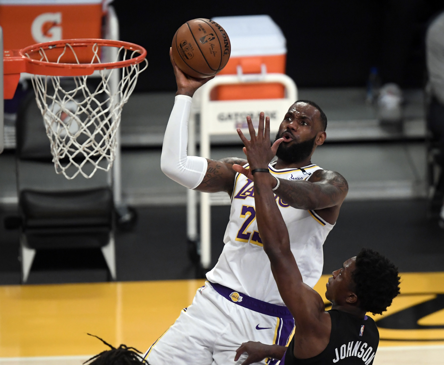 LeBron James of the Los Angeles Lakers isn't crazy about the play-in tournament