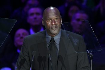 Michael Jordan speaks at The Celebration of Life for Kobe Bryant and his daughter, Gianna