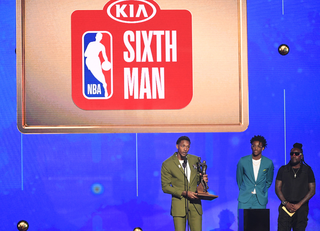 The presentation of the 2019 NBA Sixth Man of the Year award.