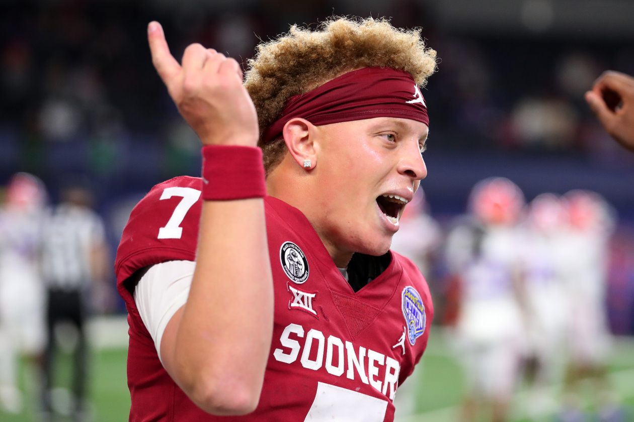 Oklahoma quarterback Spencer Rattler in 2020.
