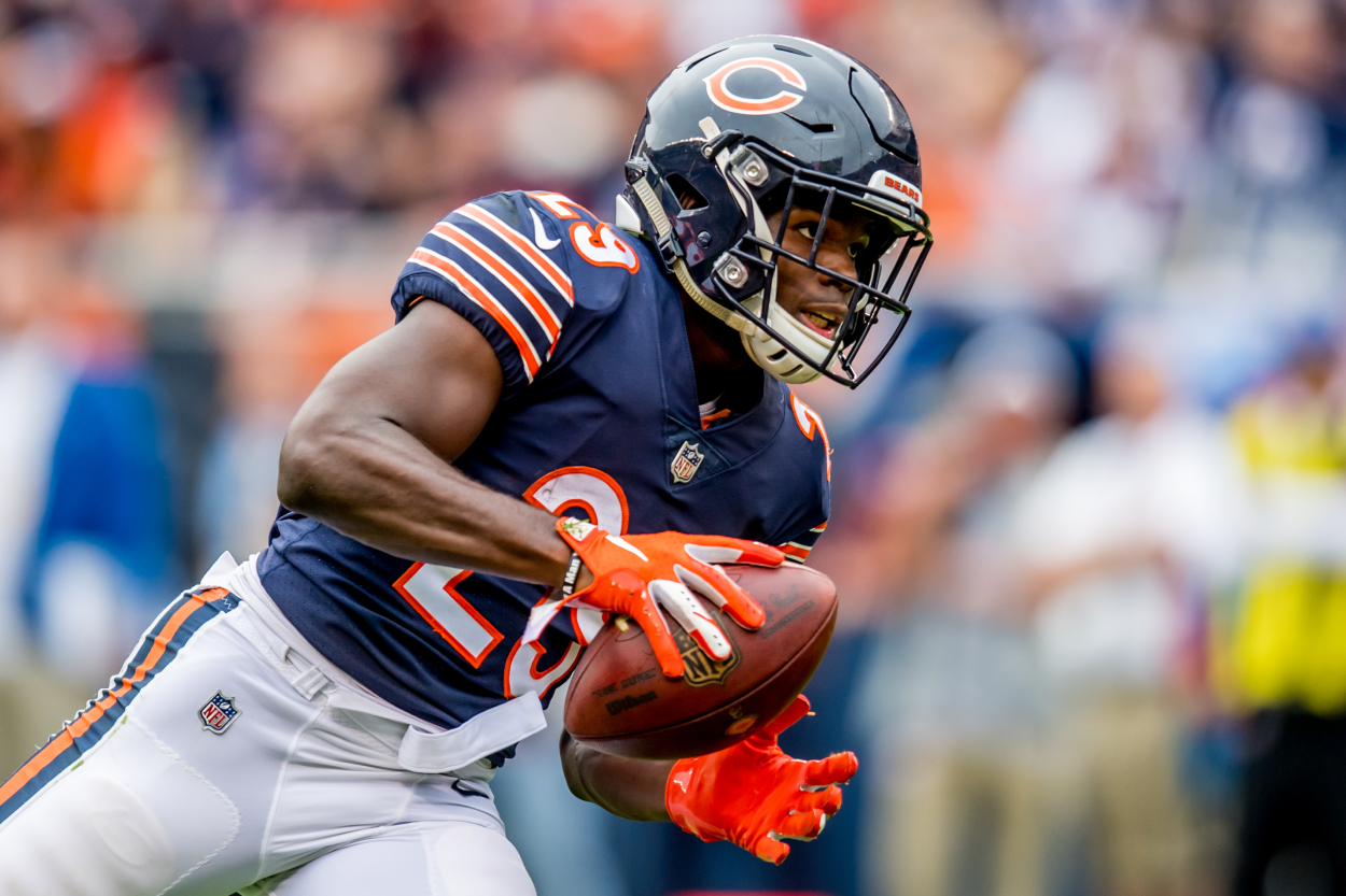 Chicago Bears running back Tarik Cohen in a game against the Buccaneers.