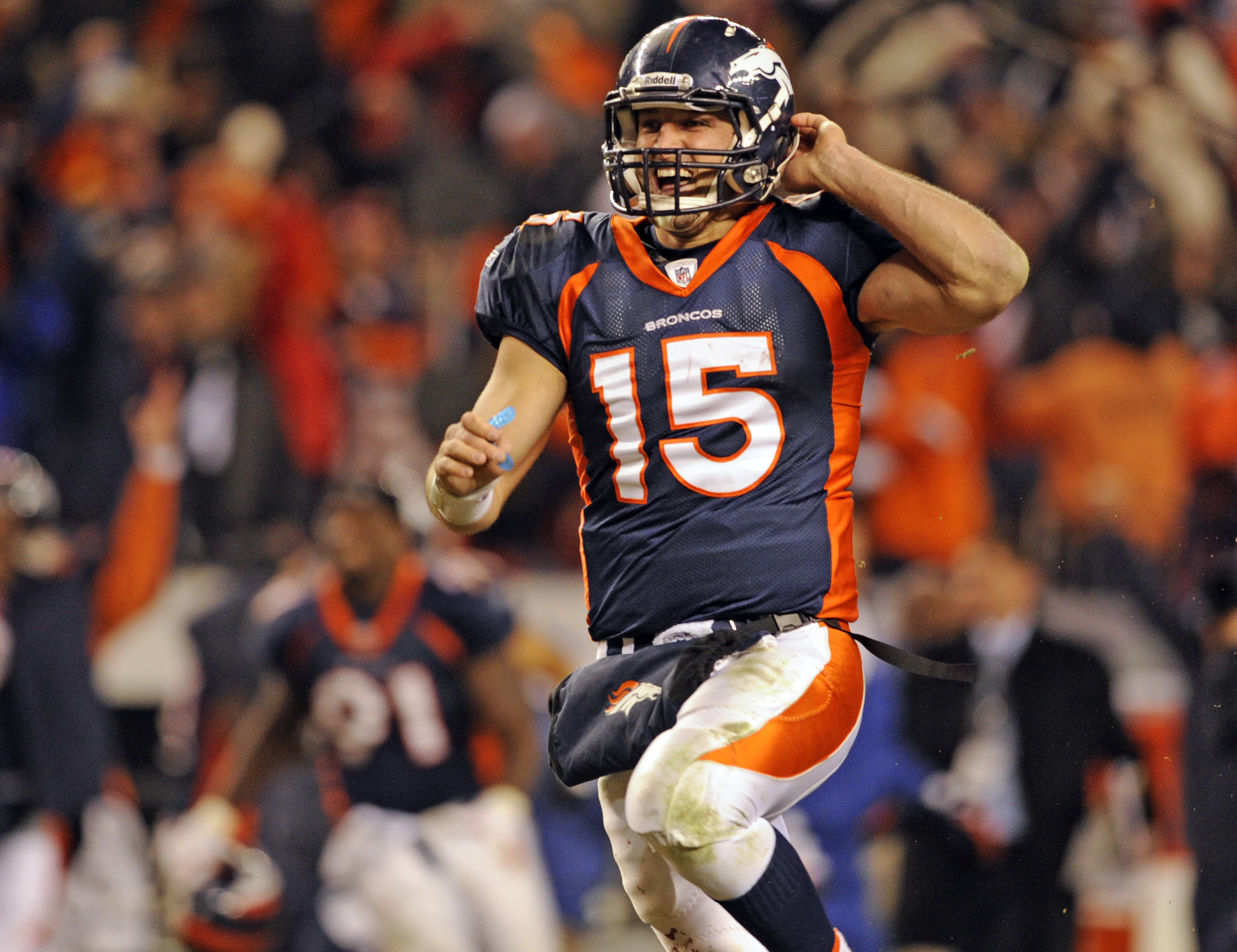 Denver Broncos quarterback Tim Tebow in 2012.
