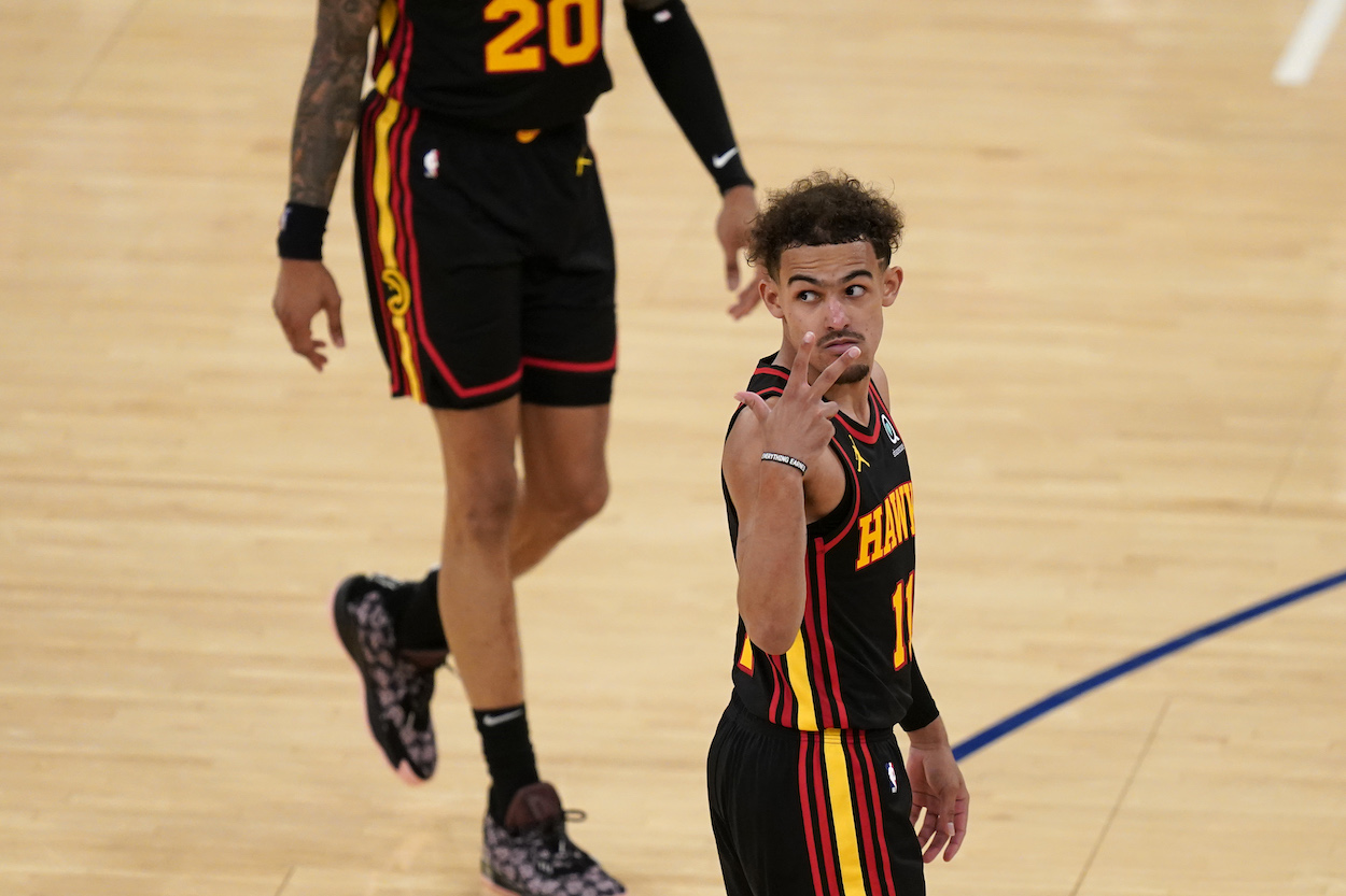 Trae Young did his best Reggie Miller impression by shushing Madison Square Garden in playoff win over the New York Knicks.