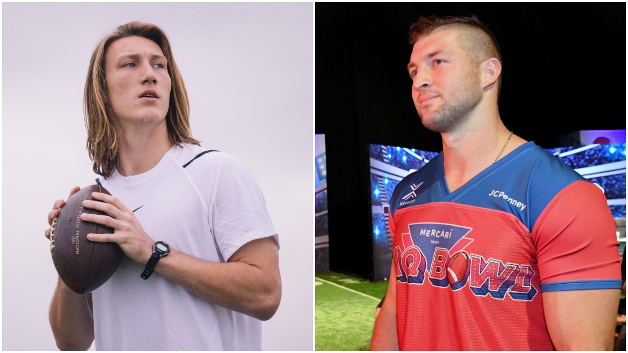 New Jacksonville Jaguars teammates Trevor Lawrence and Tim Tebow