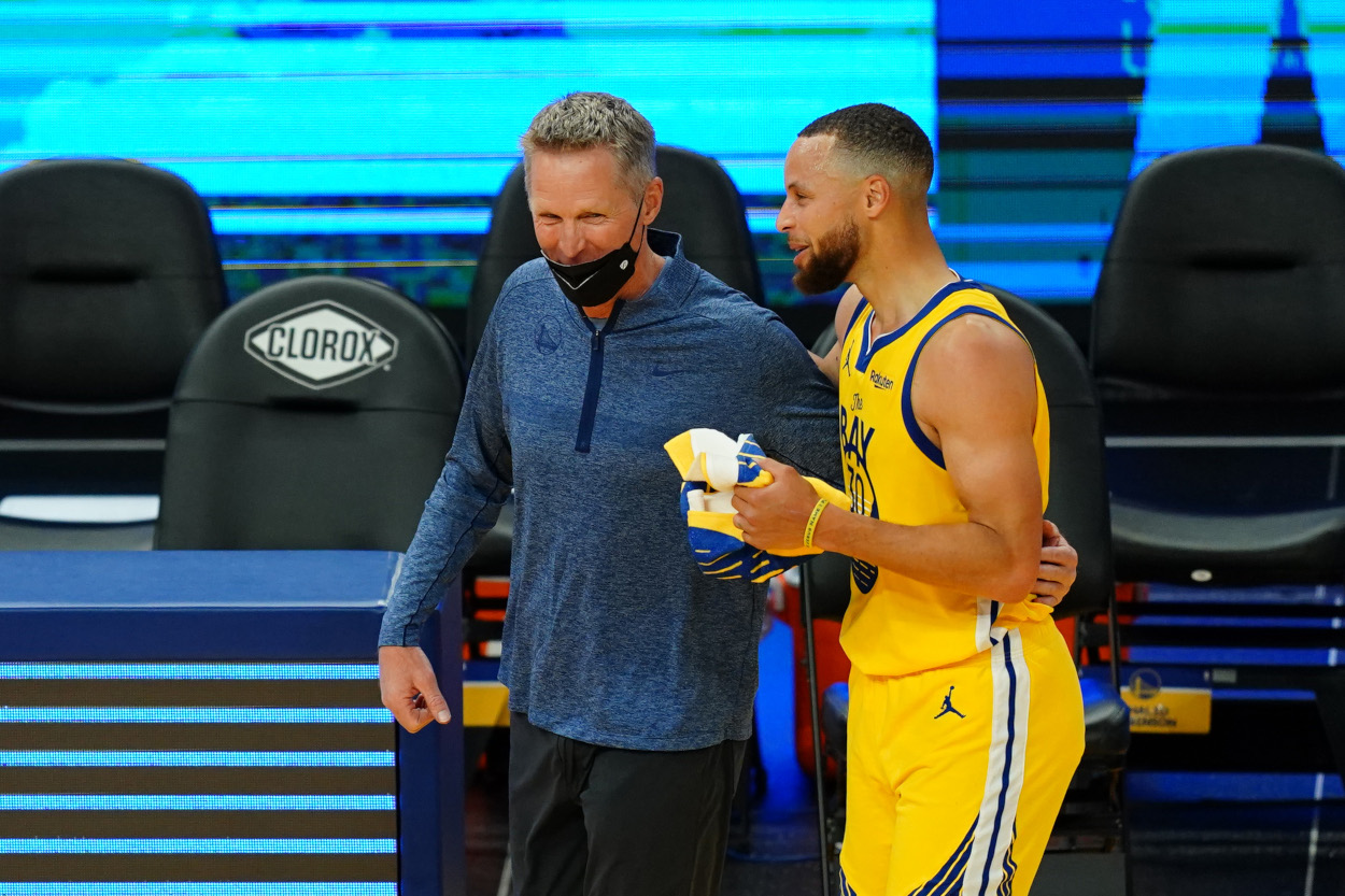 Golden State Warriors coach Steve Kerr and superstar Stephen Curry