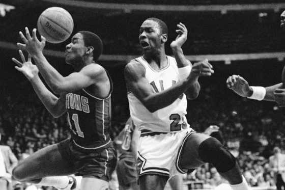 Isiah Thomas and Michael Jordan