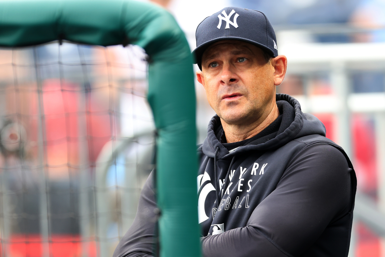 New York Yankees manager Aaron Boone against the Phillies.