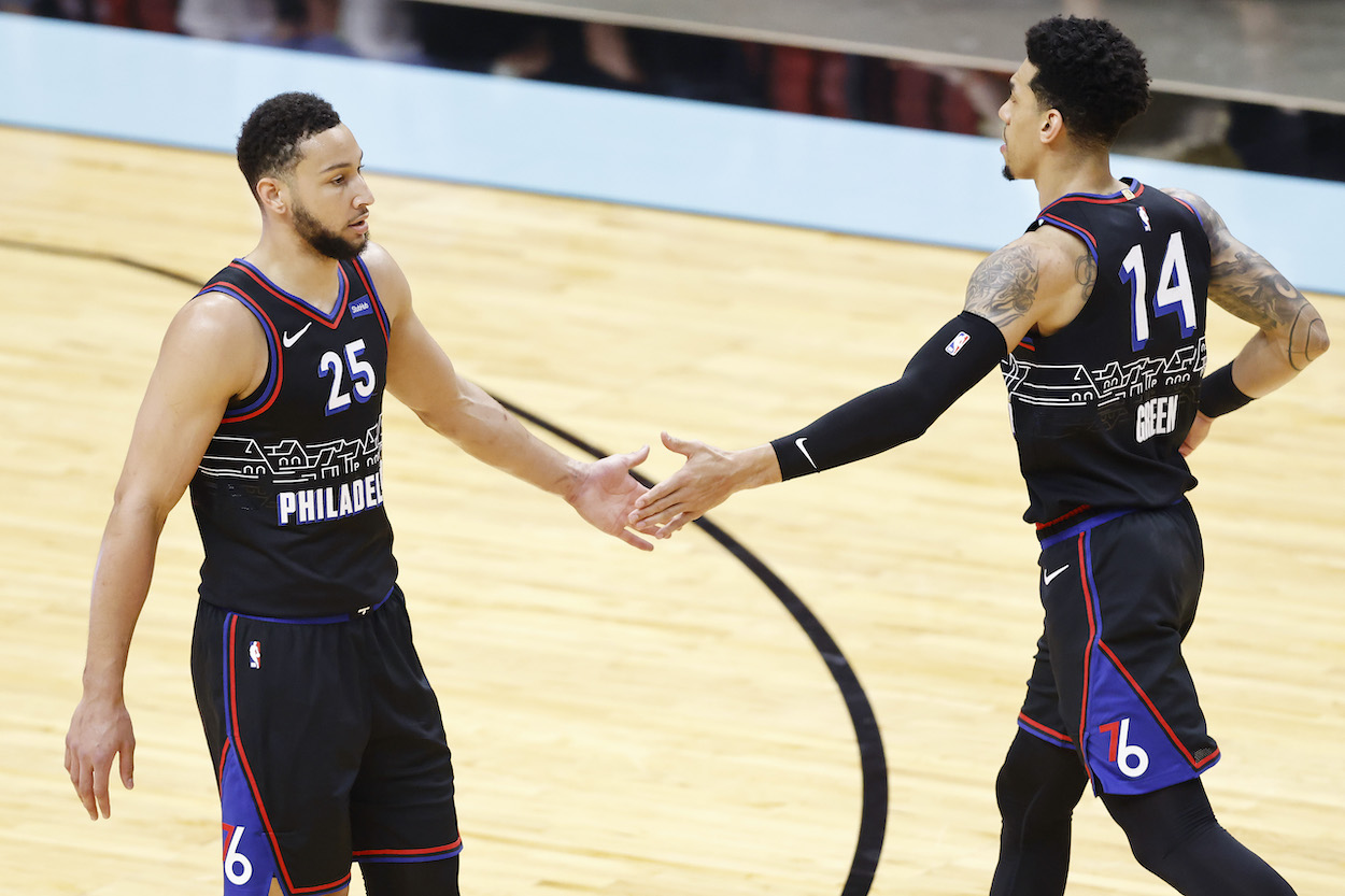 Philadelphia 76ers teammates Ben Simmons and Danny Green