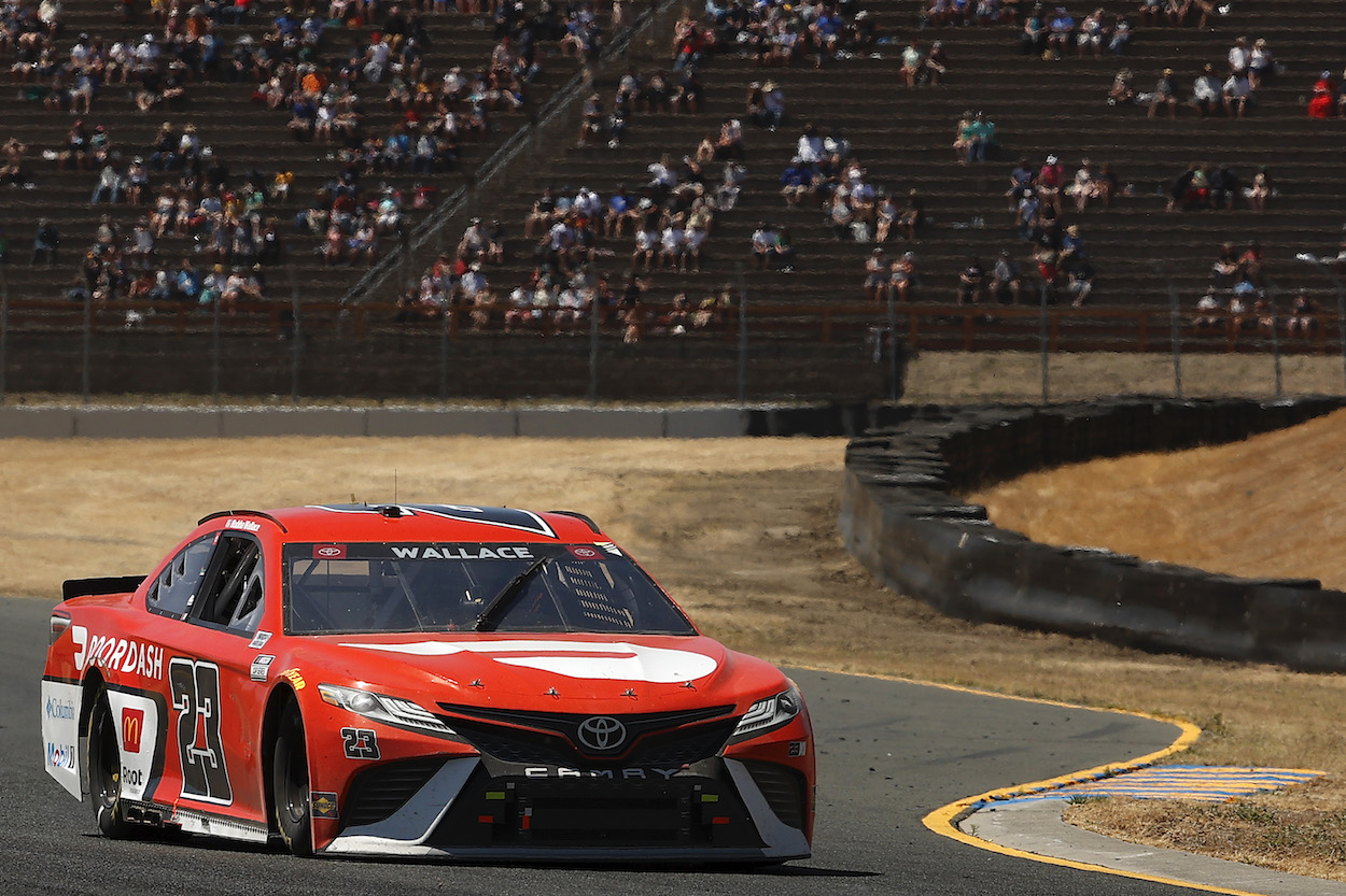 Bubba Wallace races at Sonoma