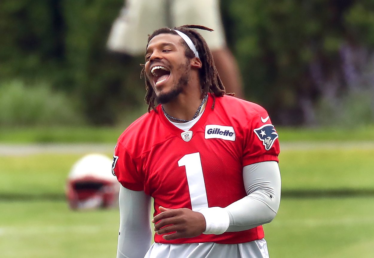 New England Patriots quarterback Cam Newton in 2021.