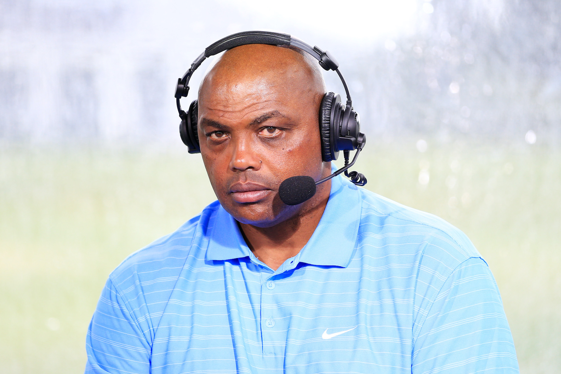 Former NBA player and current TV analyst Charles Barkley during 'The Match'
