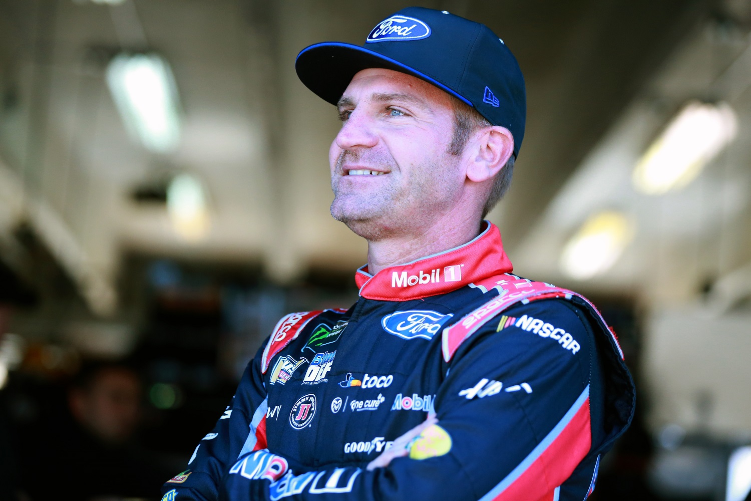 Clint Bowyer looks on during practice for the Monster Energy NASCAR Cup Series AAA Texas 500 at Texas Motor Speedway on Nov. 1, 2019, in Fort Worth, Texas.