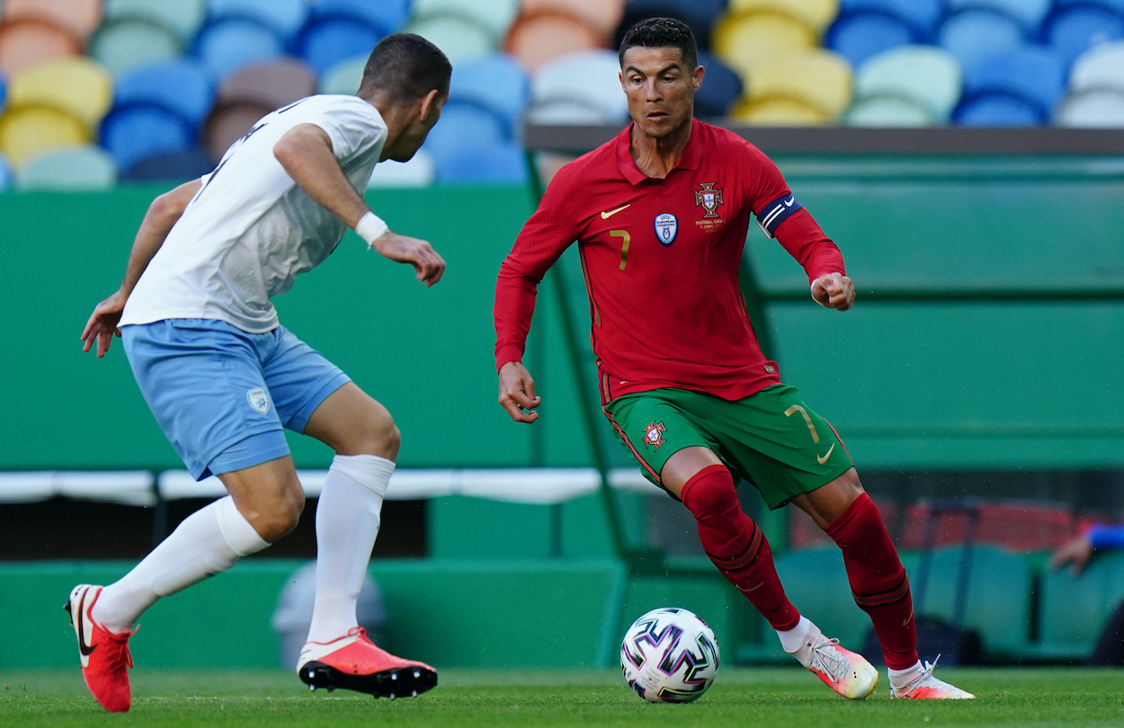 Portugal's Cristiano Ronaldo takes on a defender ahead of UEFA Euro 2020 where fans are asking, who can be the next Cristiano Ronaldo?