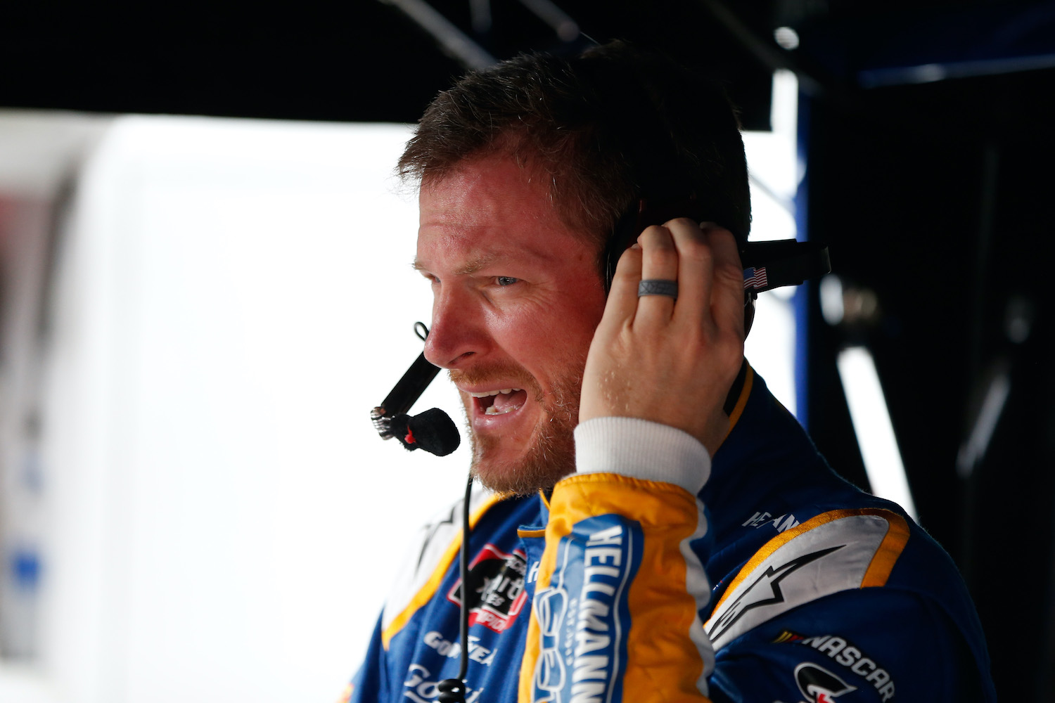 Dale Earnhardt Jr. during practice ahead of the 2018 GoBowling 250.