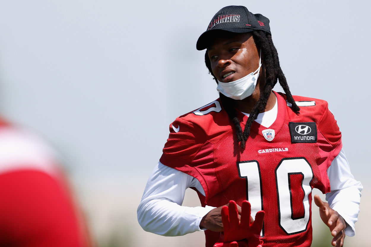 Arizona Cardinals receiver DeAndre Hopkins, who recently posted a photo that looked as if he was trying to recruit Stephon Gilmore.