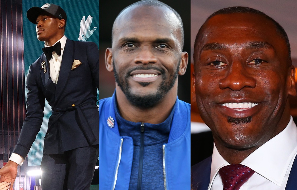 DeVonta Smith, Isaac Bruce, and Shannon Sharpe.