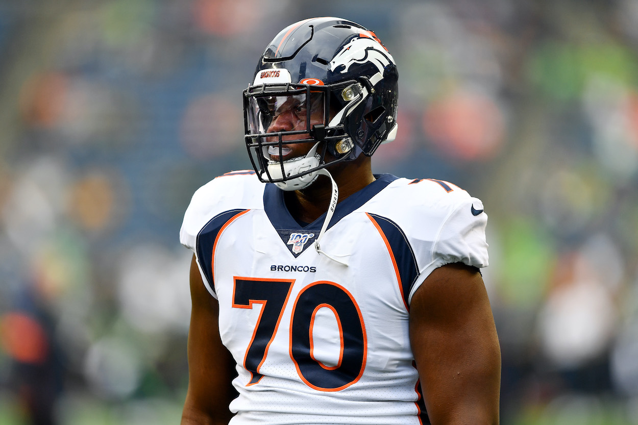 Former Denver Broncos offensive lineman Ja'Wuan James