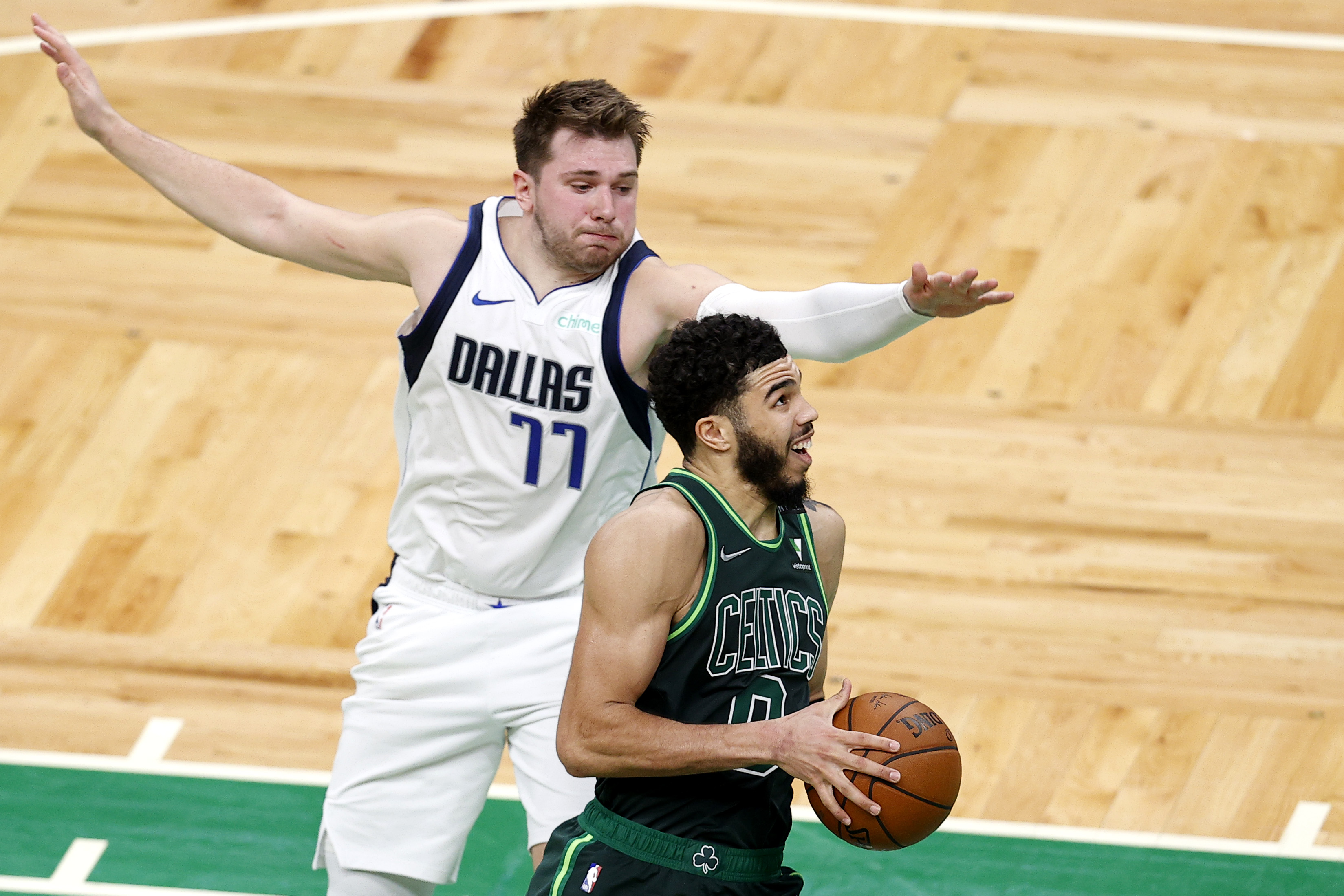 Jayson Tatum appears to be catching up with Luka Doncic in the complaining department.