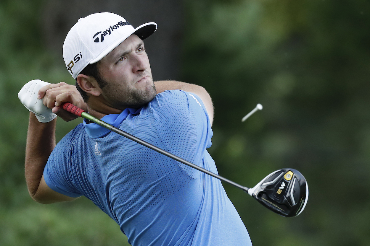 Jon Rahm hits shot