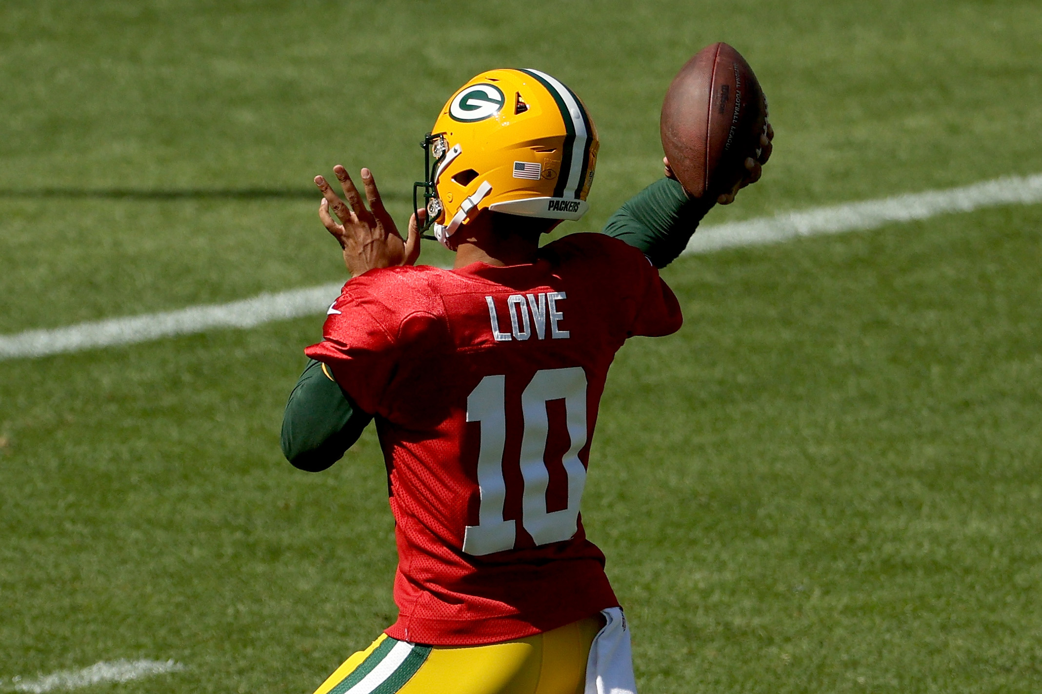 Jordan Love isn't saying a whole lot as the Green Bay Packers deal with camp drama.