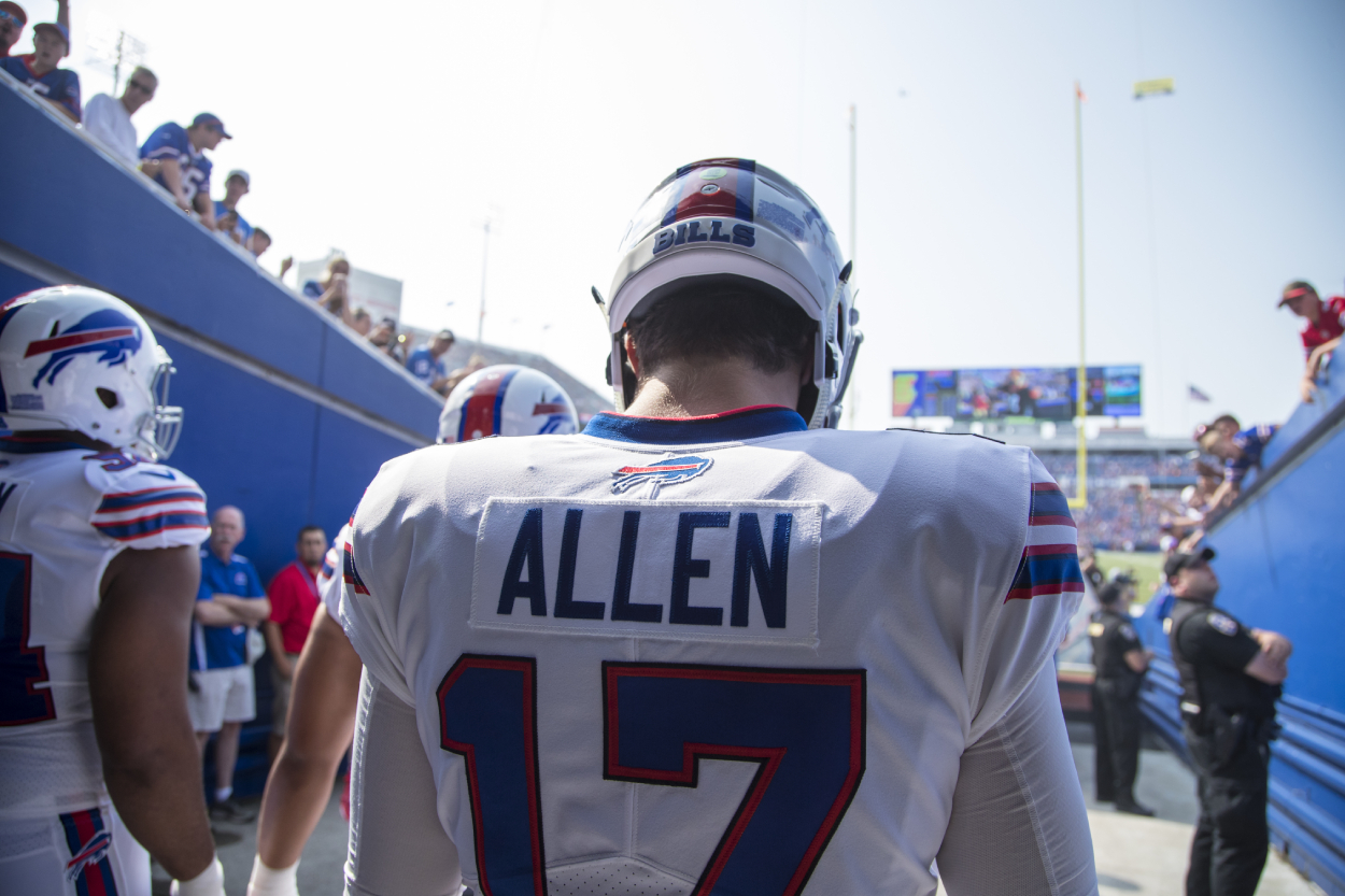Buffalo Bills quarterback Josh Allen, who will soon need a new contract.