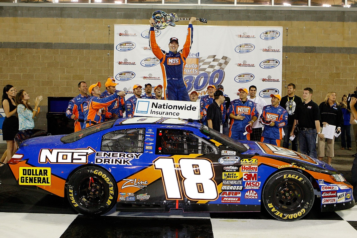 Kyle Busch following the 2009 NASCAR Nationwide Series Federated Auto Parts 300 at Nashville Superspeedway