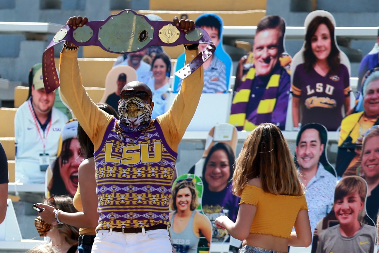 LSU fans during the 2020 football season.