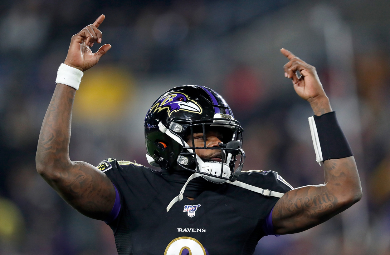 Baltimore Ravens quaterback Lamar Jackson, who was on the cover of Madden 21.