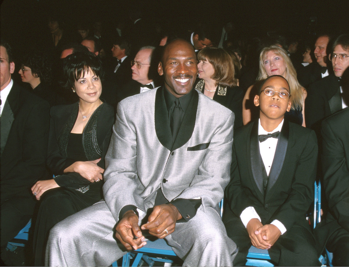 Michael Jordan and his family sit in the audience during the 2000 ESPY Awards