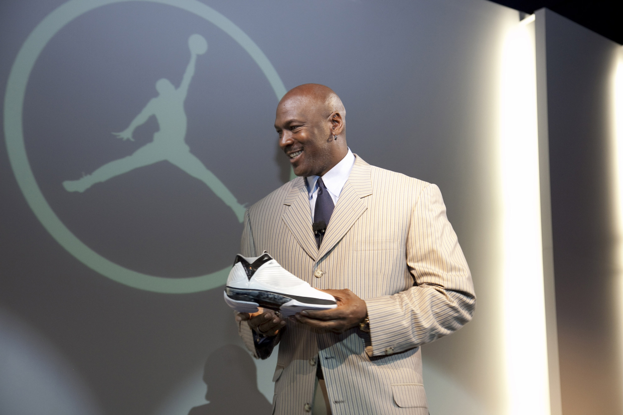 NBA legend Michael Jordan during a launch for some of his shoes in 2009.