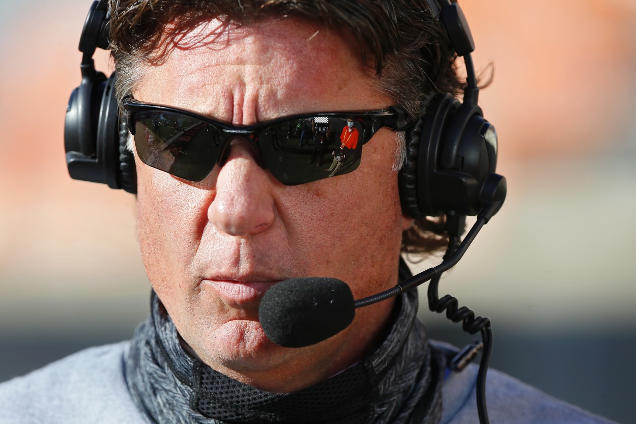 Oklahoma State head football coach Mike Gundy in 2020.