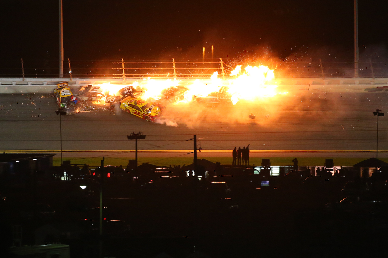 Fiery NASCAR crash at the Daytona 500