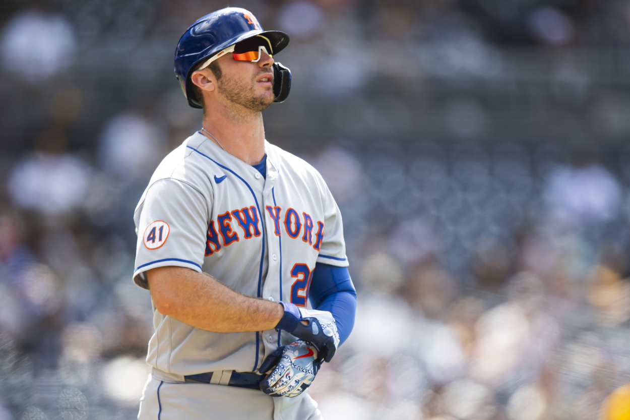 New York Mets player Pete Alonso against the Padres.