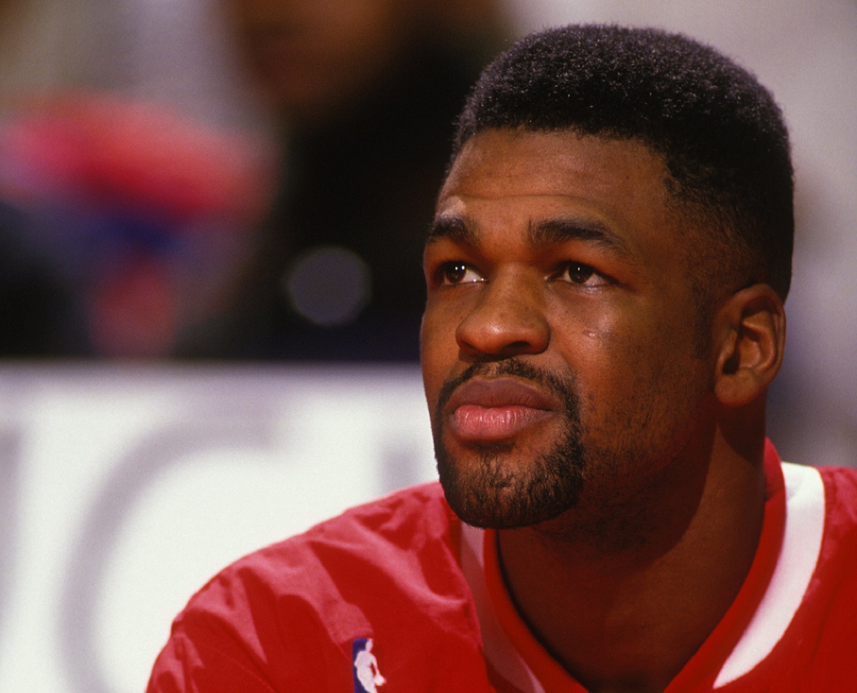 Pete Myers looks on during a Chicago Bulls-Washington Bullets matchup in February 1994