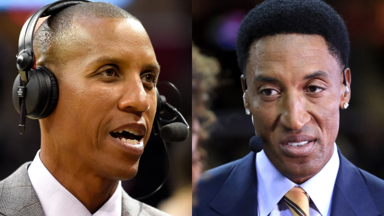 NBA legends Reggie Miller and Scottie Pippen.