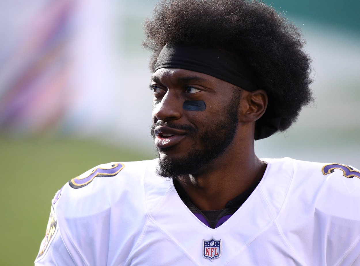 Baltimore Ravens quarterback Robert Griffin III in 2020.