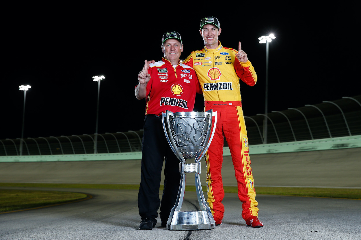 NASCAR driver Joey Logano and crew chief Todd Gordon