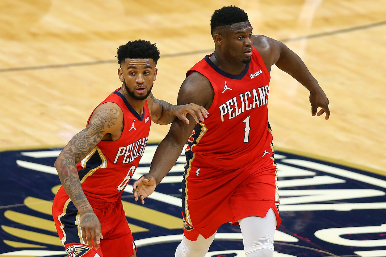 After the New Orleans Pelicans missed the playoffs is Zion Williamson’s first two seasons, he will likely have some new teammates in 2021-22. It sounds like there's one guard he'd like to have back, his fellow 2019 draftee, Nickeil Alexander-Walker, a player who also has a famous NBA cousin, the Oklahoma City Thunder’s Shai Gilgeous-Alexander. 