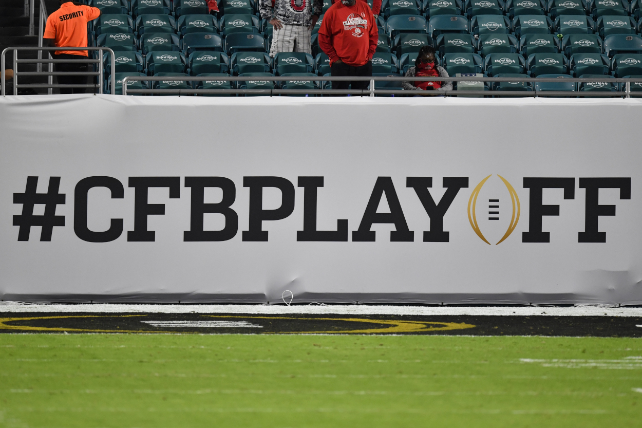 The College Football Playoff is thinking about expanding